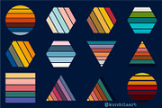 Retro sunset. SVG, PNG, a Shape Add-On by KundolaArt (Thumbnail 6 of 9)