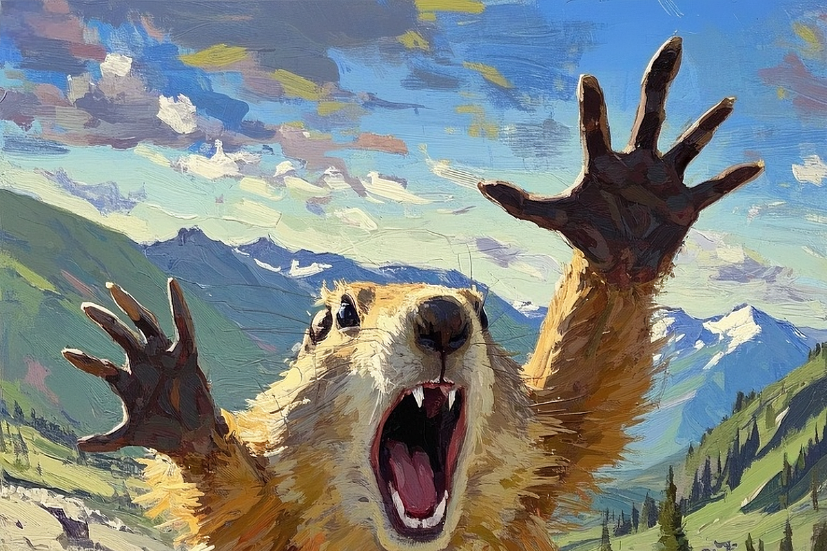 The Shouting groundhog, an Illustration by TesMarteaux (Photo 3 of 4)