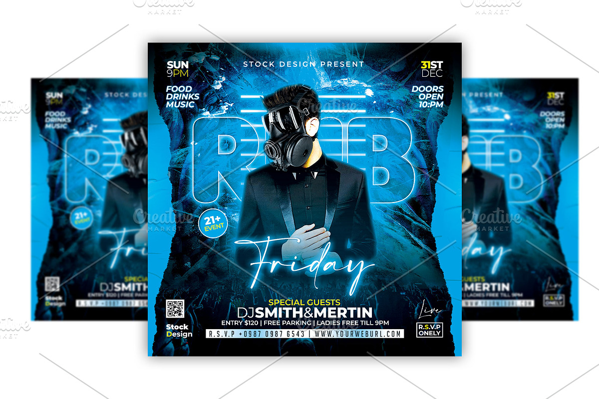 Dj Flyer Template, a Flyer Template by Stock_Design