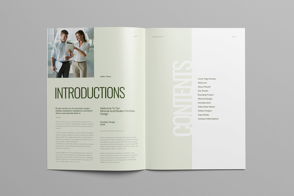 Design Portfolio Template | CANVA, a Brochure Template by Pixelpick (Photo 2 of 9)