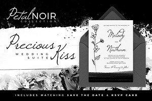 Petal Noir - Wedding Invitation, an Invitation Template by AM Studio