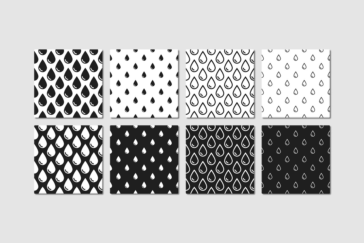 Raindrops - 8 Seamless Patterns, a Pattern Graphic by Tustan (Photo 2 of 3)