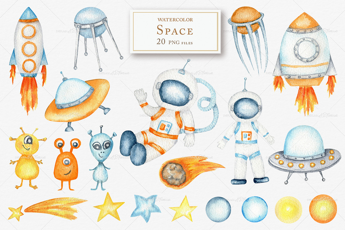 Space Solar System Planets, an Object Graphic by svetlanaARTdreams (Photo 3 of 13)