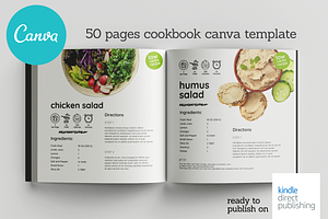 50 Pages Canva Salads Book Template