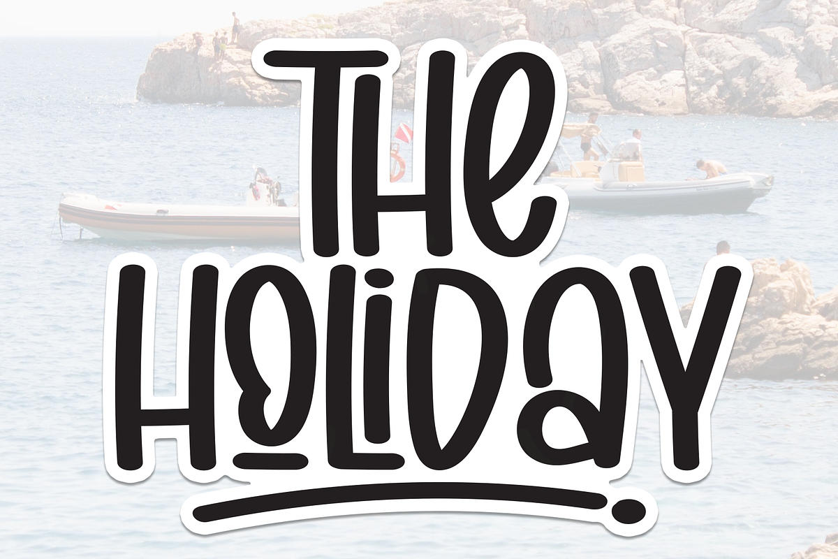 The Holiday | Script Font, a Script Font by Scratchones (Photo 1 of 9)