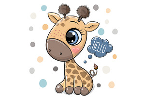 Cute Cartoon Giraffe