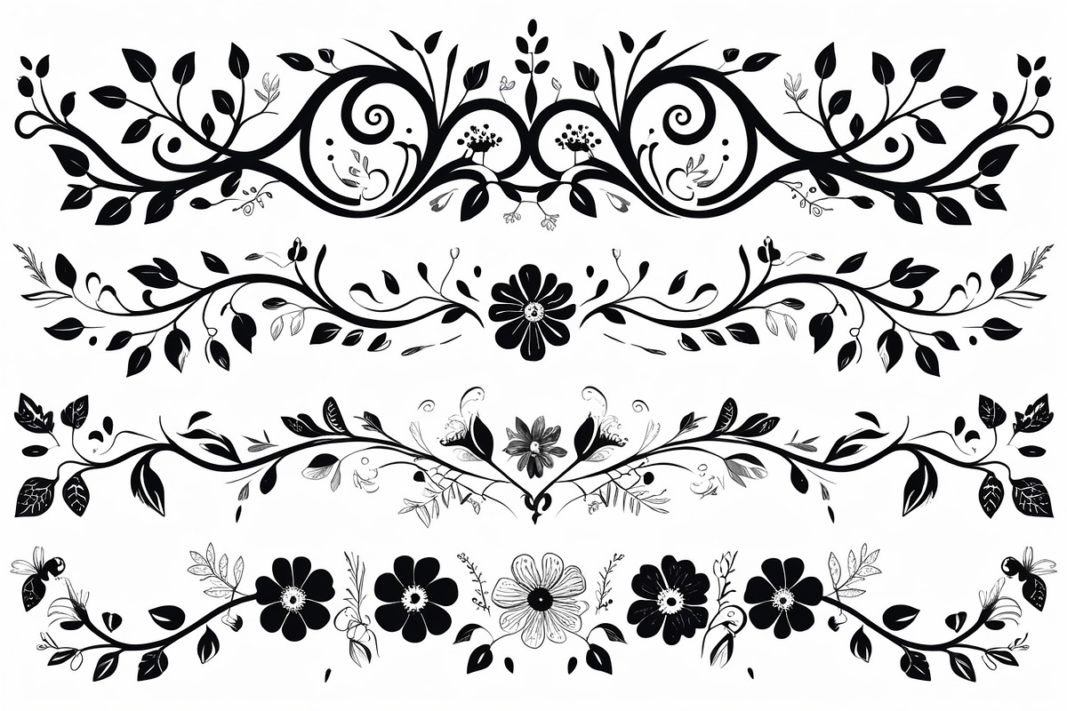 Beautiful floral decoration elements, an Illustration by Amazin_art (Photo 14 of 17)