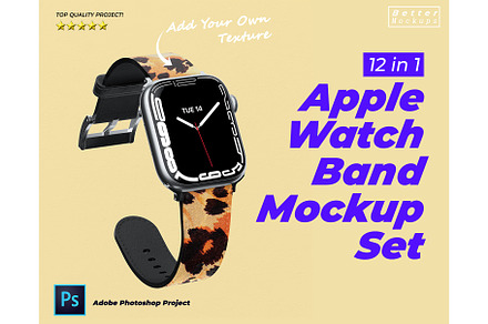 Apple Watch Band Mockup, a Wearable Device Mockup by Bettermockups