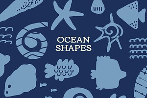 200+ OCEAN CLIPARTS - HAND DRAWN