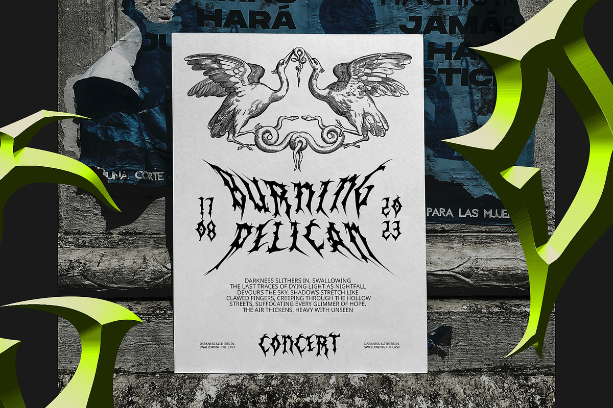 CS Venom – Black Metal Font, a Blackletter Font by Craft Supply Co. (Photo 3 of 8)