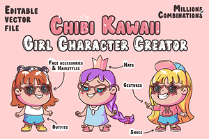 Chibi Girl Creator, an Illustration by Cute Toot