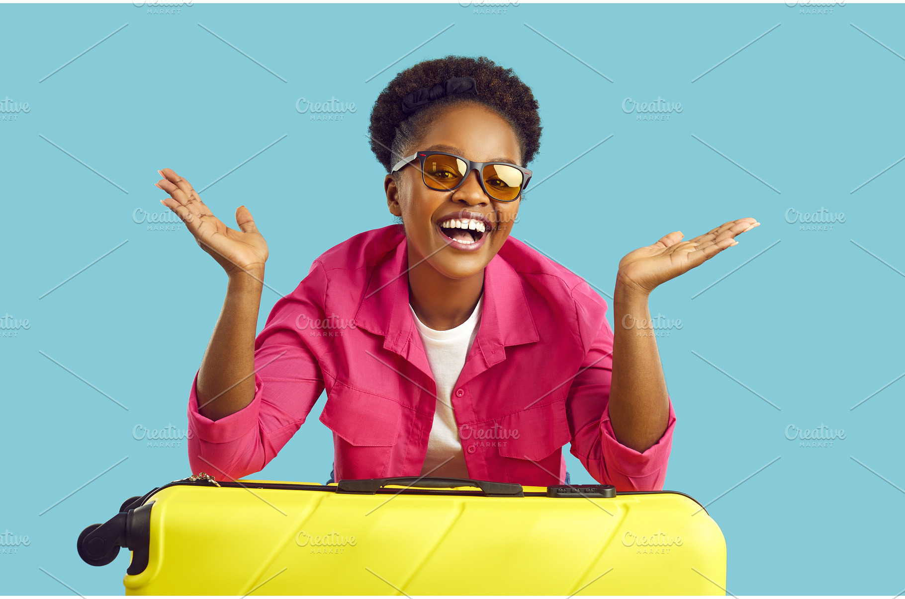 Portrait of happy excited woman with, a Person Photo by StudioRomantic