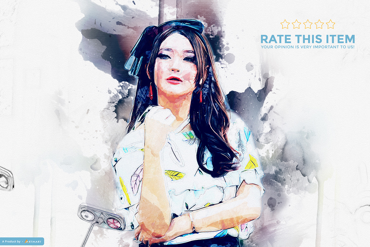 Aquarellexign Mixed Art, an Action Add-On by A R T M A R T (Photo 7 of 7)