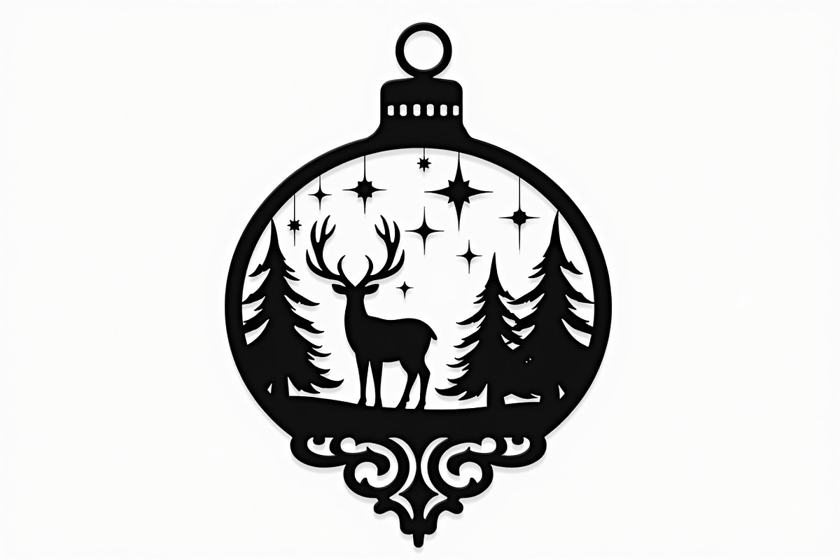 Christmas Laser Cut Ornament Bundle, a Graphic by musafir_fashion (Photo 2 of 16)