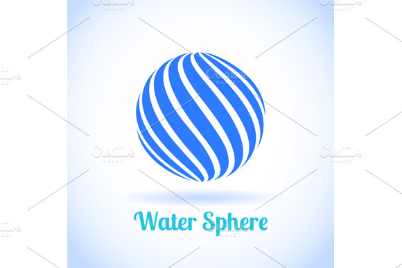 Abstract Water Sphere Globe Symbol preview 2