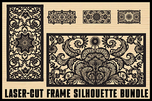 Elegant Laser-Cut Frame SVG Bundle, an Illustration by Gfx_Store