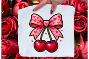 Cherry Love Valentine Coquette Heart, an Illustration by Libby Wishes (Thumbnail 3 of 7)