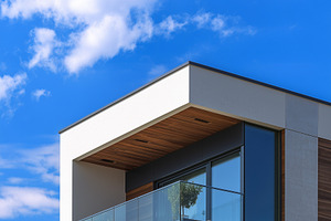 Stylish modern house with windows, an Architecture Photo by MistyDay