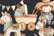 Western Nursery Clipart 64 PNG 5 JPG, a Decorative Illustration by EleSArtDesign (Thumbnail 6 of 6)