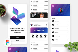 Hamyon - Mobile Banking App, an UI Kit Template by Panen Creative