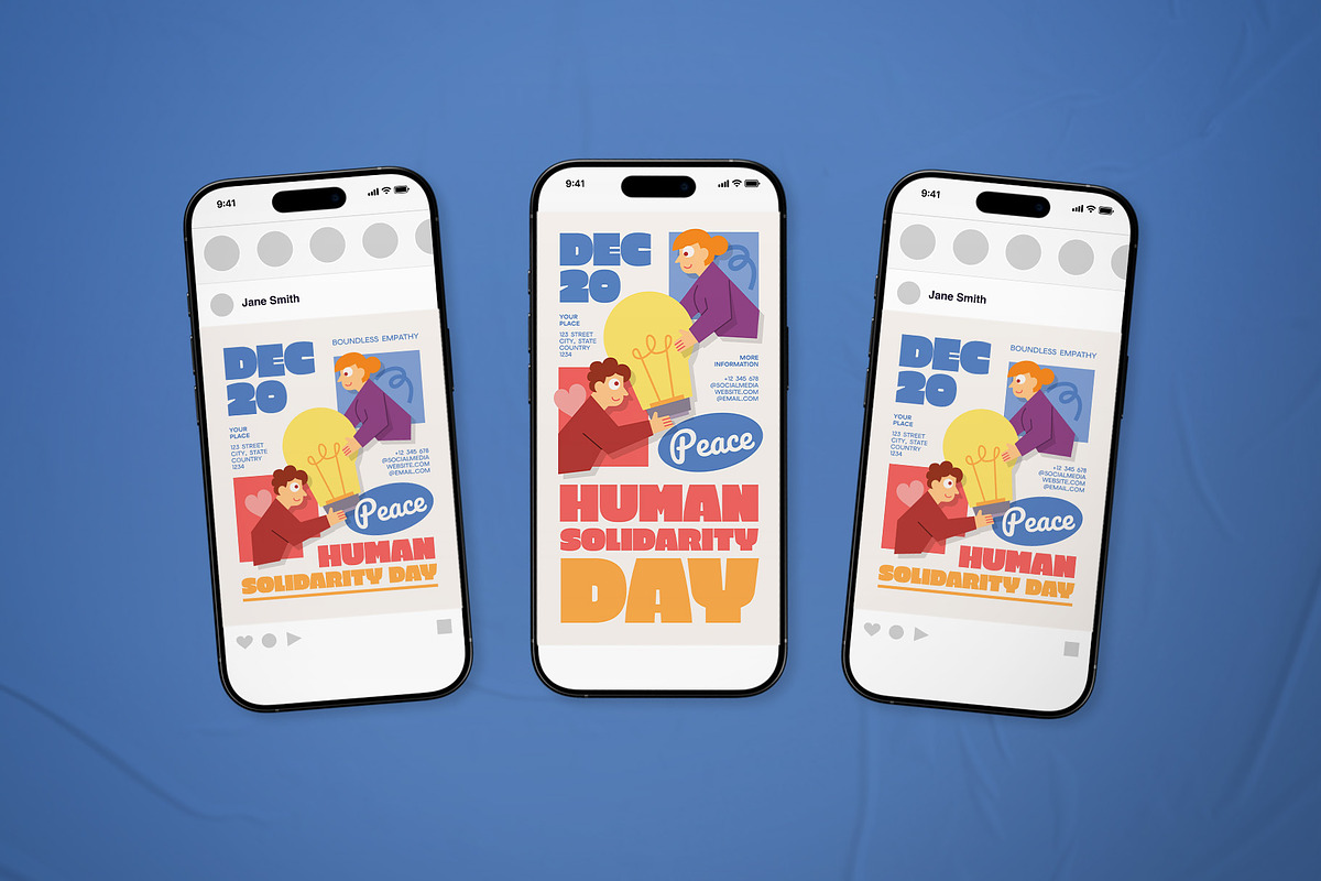 Human Solidarity Day Event Flyer Set, a Flyer Template by The Good Store (Photo 2 of 2)