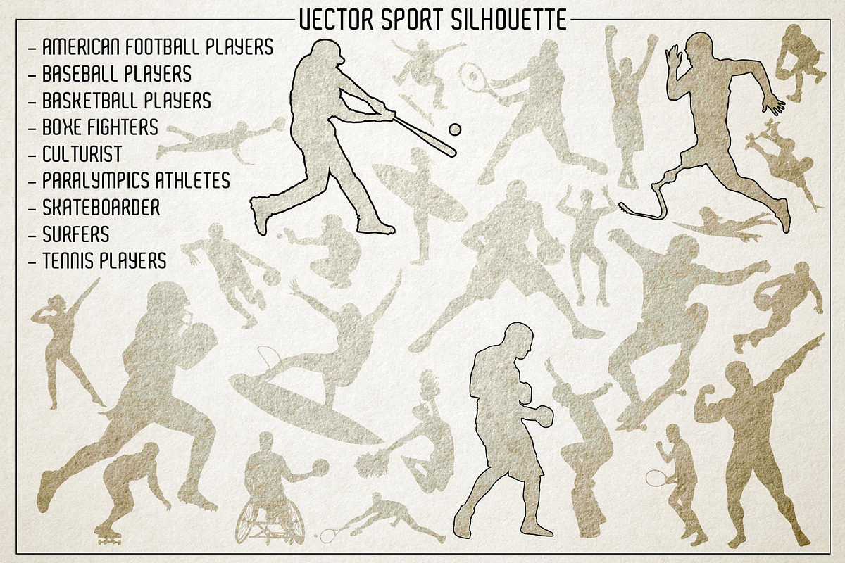 9 set of Vector sport silhouette, an Object Graphic by Giordano Aita Graphics (Photo 2 of 11)