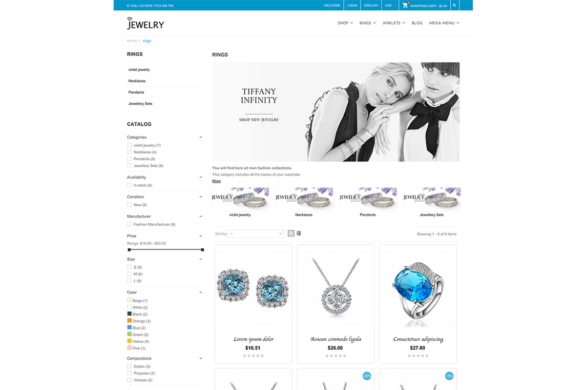 Jewelry-Responsive Prestashop Theme, a Templates & Theme by neutrontheme (Photo 4 of 6)