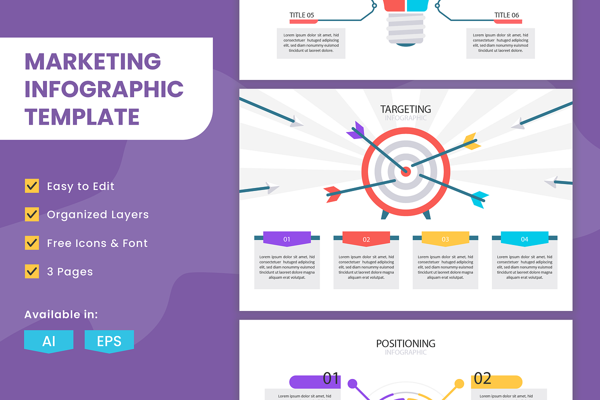 Marketing Infographic Template, a Templates & Theme by Bartama Graphic (Photo 1 of 4)