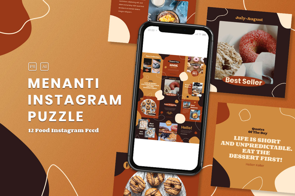 Menanti 12 Instagram Puzzle, a Social Media Template by The Savory Directors (Photo 1 of 6)