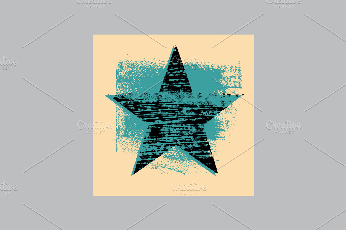 Grunge Stars abstract background set, a Decorative Illustration by PoPaShop (Photo 6 of 9)