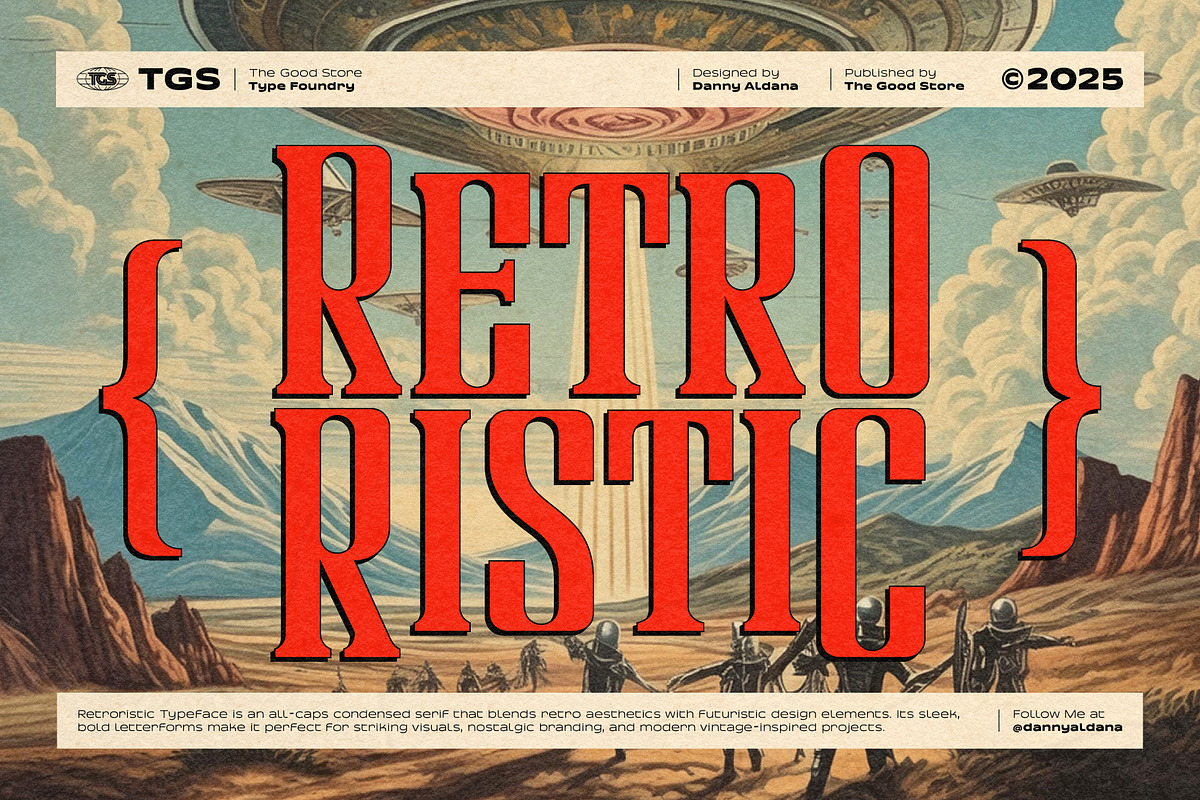 Retroristic Typeface, a Serif Font by The Good Store (Photo 1 of 11)