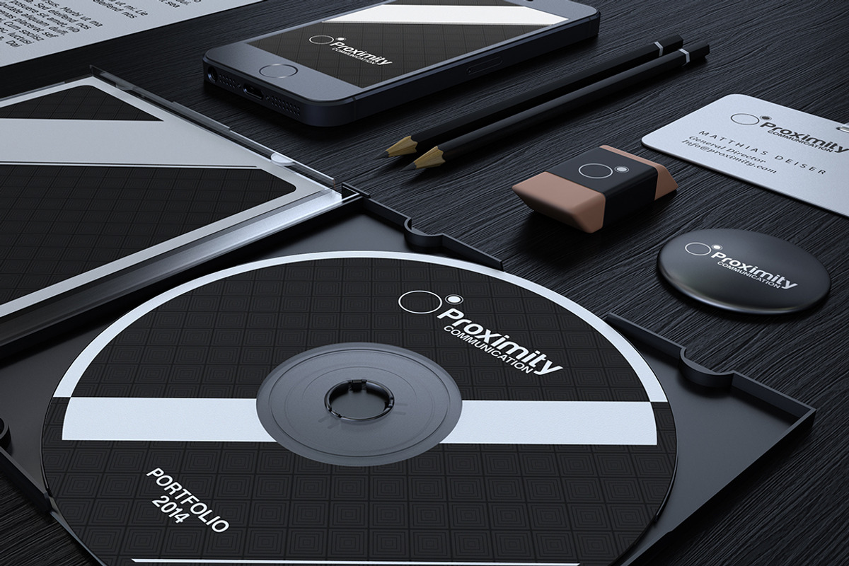 Black And White Corporate Identity, a Stationery Template by Marvel (Photo 1 of 5)