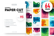 Banners paper cut, colorful set, a Flyer Template by Vitaliy Starkov (Thumbnail 1 of 11)