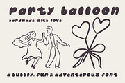 Party Balloon Bubble Font, a Handwritten Font by Eryn Rose Design (Thumbnail 1 of 13)