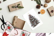 Gift Box DIY Watercolor Clipart, a Decorative Illustration by NNclipart (Thumbnail 2 of 6)