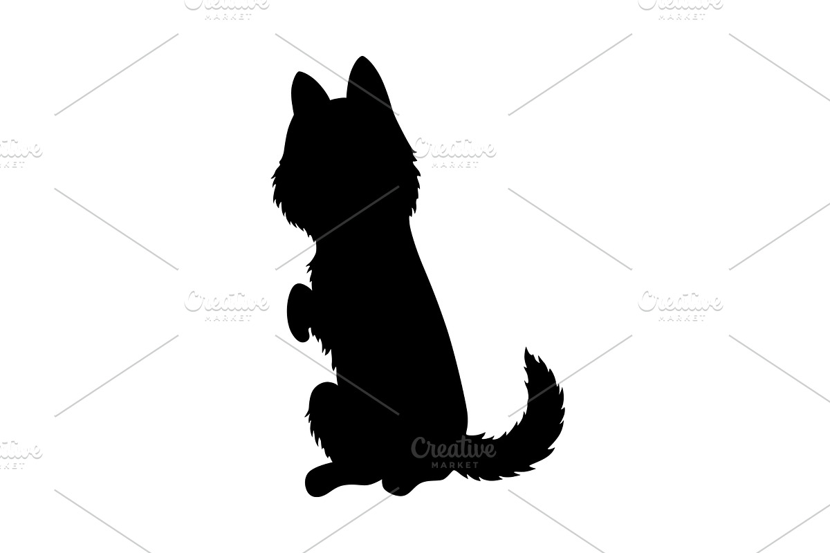 Cat silhouette. Black cat shape, an Animal Illustration by the8monkey