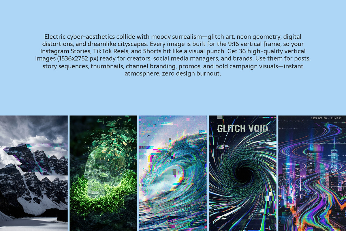 Glitch Noir, a Background Graphic by AI Petr Creative Agency (Photo 2 of 7)