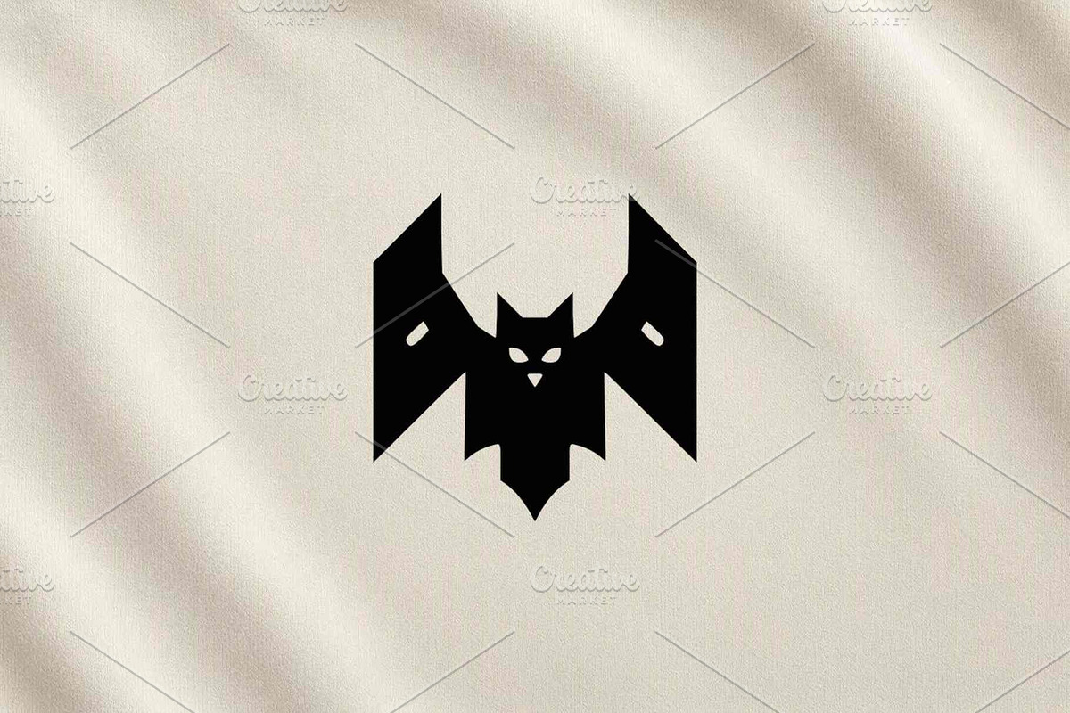 Geometric Bat Silhouette, an Animal Illustration by Vectorium Studio (Photo 3 of 4)
