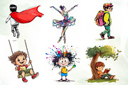 Hand-drawn Children Sublimation, an Illustration by CreationArt (Thumbnail 2 of 6)