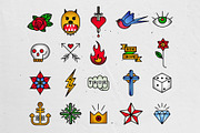 Vintage Old School Tattoo Icons Pack, an Icon by doffdog (Thumbnail 1 of 2)