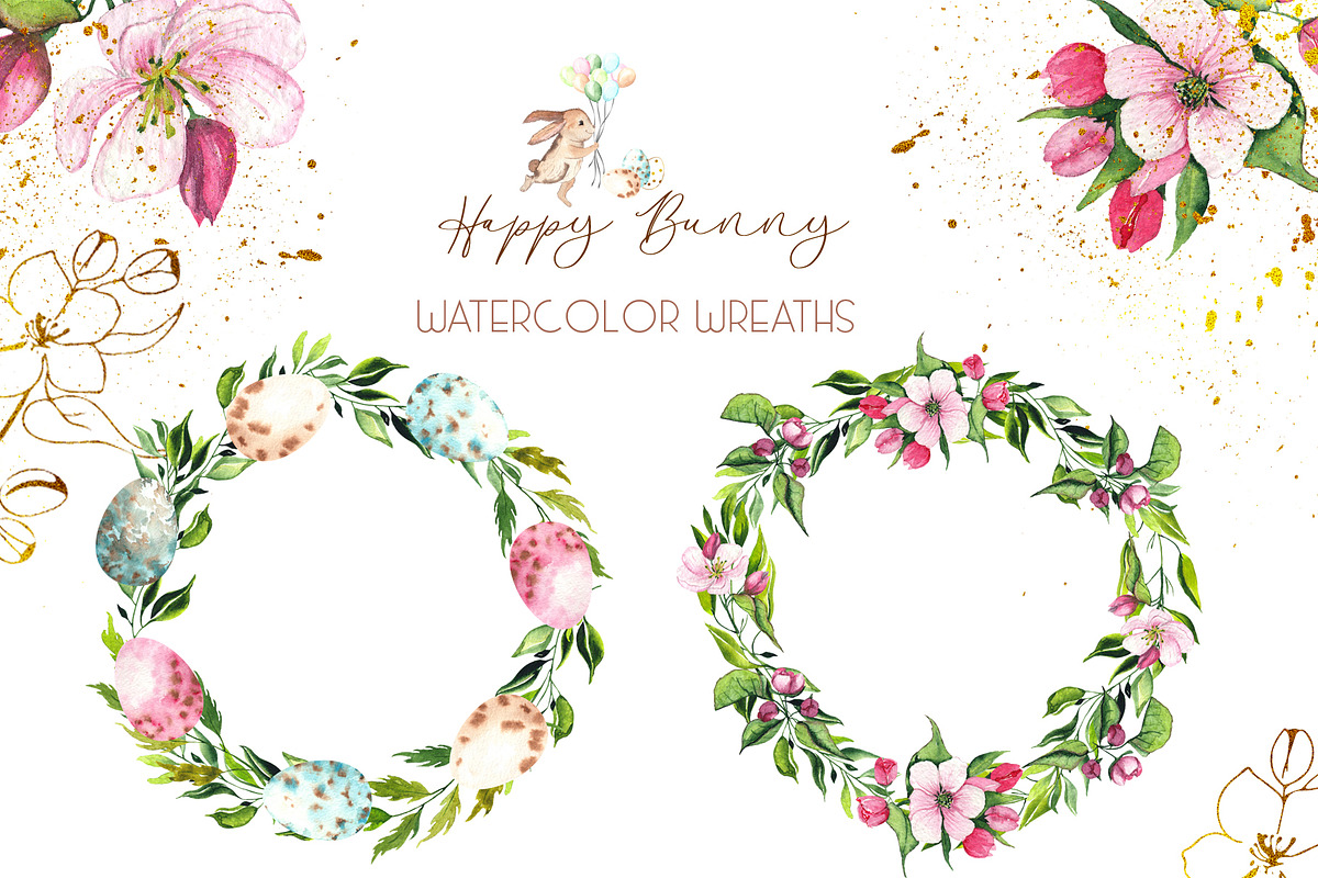Easter Bunny. Watercolor collection, an Object Graphic by Ana-Sakuta (Photo 12 of 27)