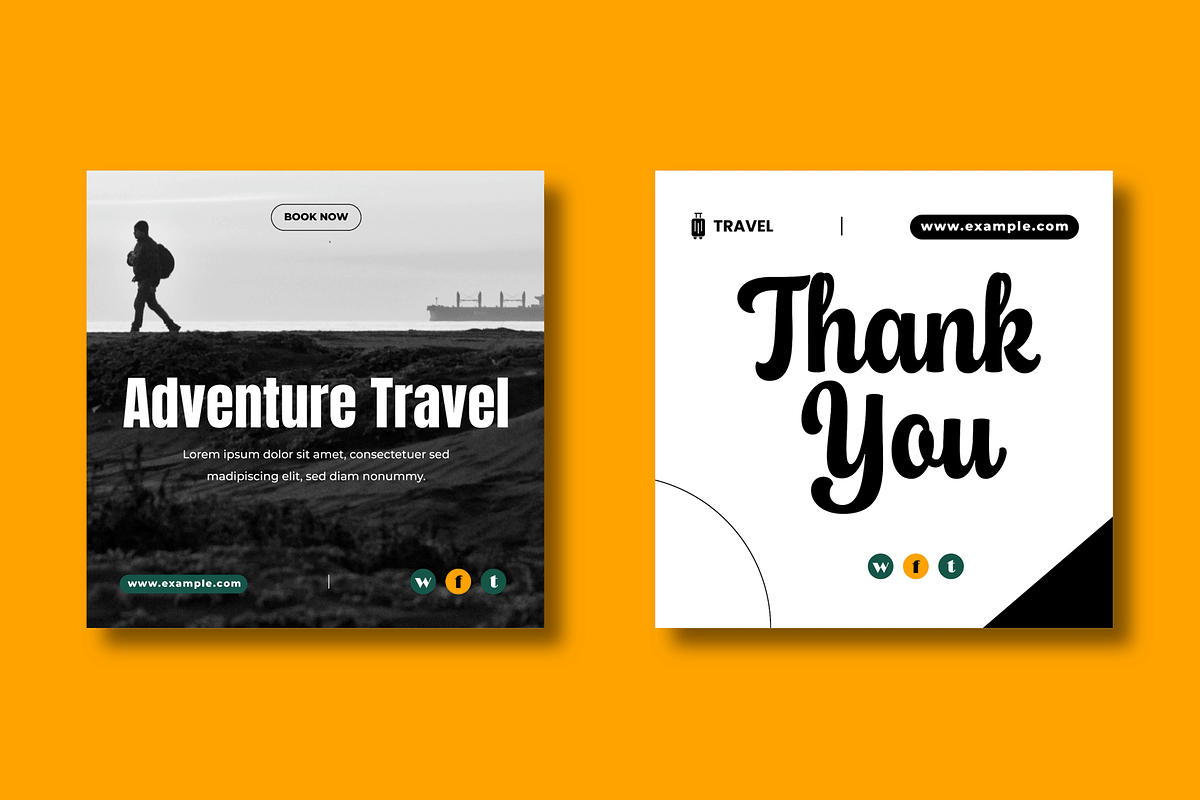 Modern Travel Social Media Post, a Social Media Template by MightyDesign (Photo 5 of 8)