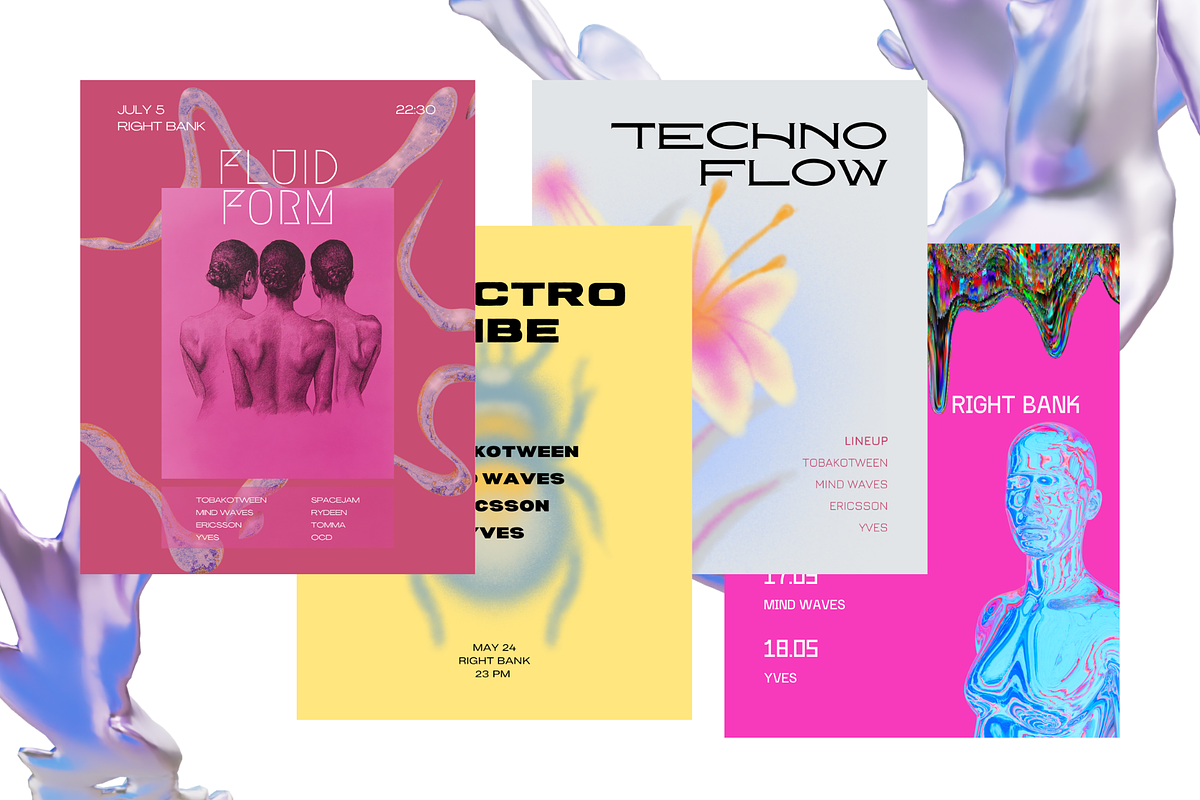 Instagram techno templates, a Social Media Template by Roomoftemplates (Photo 2 of 5)