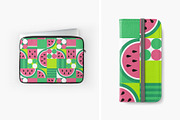Geometric Watermelons pattern., a Pattern Graphic by Evgeniya Dzhumm (Thumbnail 4 of 7)