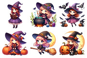 Cute Witch Clipart, an Illustration by Daily.Designs (Thumbnail 2 of 4)