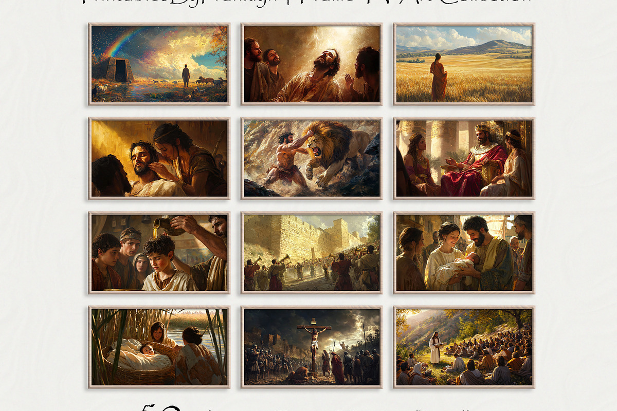 Christian TV Art Set of 50 Bundle, a Wallpaper Photo by PrintablesByFranklyn (Photo 4 of 13)