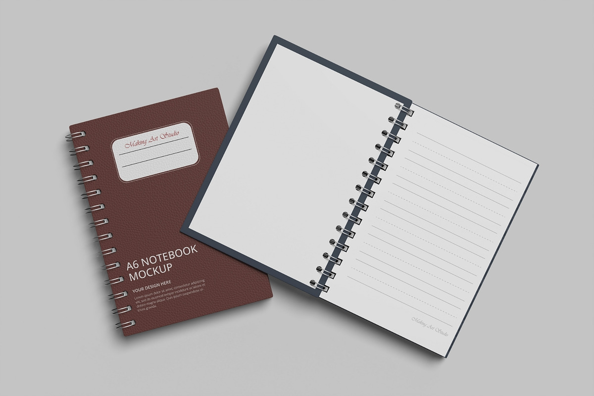 High Quality Notebook Mockup, a Books & Magazine Mockup by MA-KING_ART