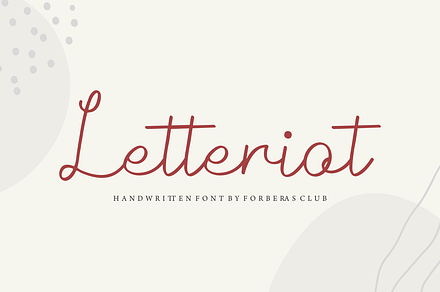 Letteriot | Script Handwritten, a Script Font by Forberas Club