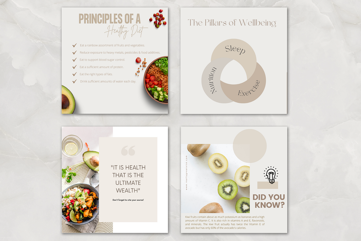 Nutrition Coach Instagram Template, a Social Media Template by Thrive Nutrition Studio (Photo 2 of 7)