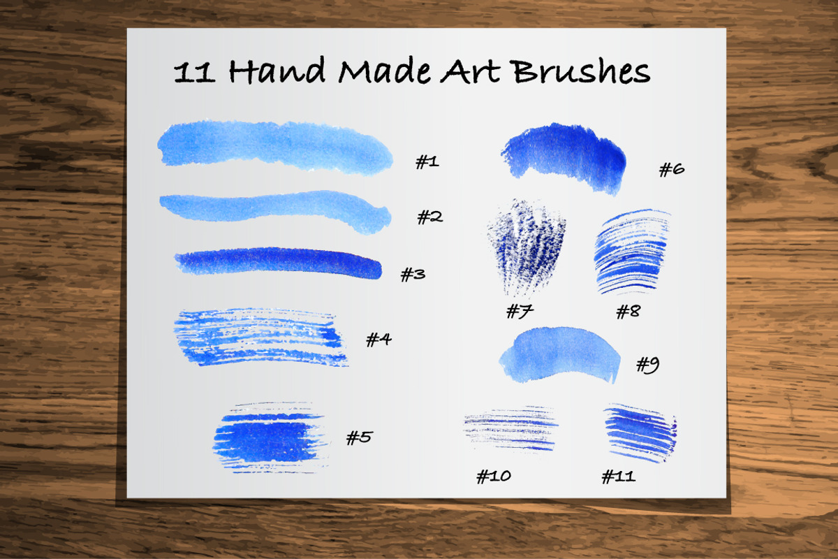 Set Watercolor Brushes for Ai preview 2
